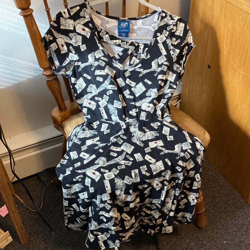 Hedwig and Letter Print Harry Potter Exclusive Hot Topic Collection Dress